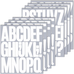 164 Large Alphabet Stickers, 8 Sheets 3 Inch Self-Adhesive Vinyl Letters Sticker