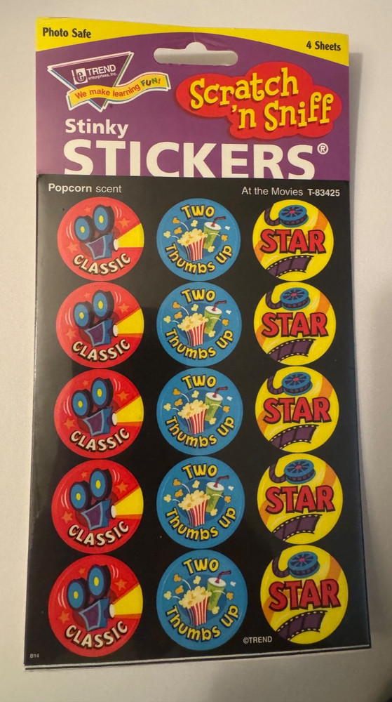 TREND SCRATCH AND SNIFF STINKY STICKERS VARIOUS DESIGNS