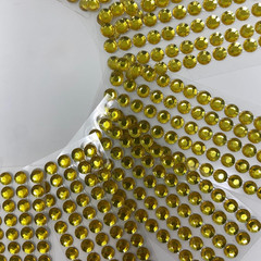 Gold Gems – 6MM Gem Stickers for Crafts 12 Identical Sheets Classpack, Gold Face