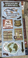 Imagine That Value Pack Travel Theme 4 Pages Stickers Tags Ribbons Buttons