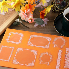120 PCS White Lace Stickers, Waterproof Scrapbook Lace Sticker, Transparent Wedd