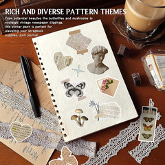 300 Pcs Vintage Stickers, Junk Journal Supplies, Cute Stickers for Journaling Su