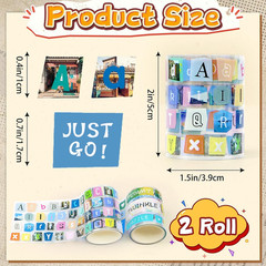 850 Pcs Vintage Letter Stickers Set, Self-Adhesive ABC Alphabet for Crafts