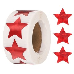 500pcs Star Stickers 1 Inch Self-Adhesive Stickers Label for Shop Home Red