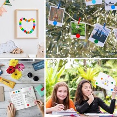 1400 PCS1IN Round Colored Dot Stickers Labels 8 Assorted Colors for Office
