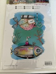 Art by Marlene SO-FISH-TICATED Studio Light paper Elements Arty Pad 3 Stamp Sets