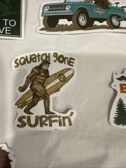 Lot of 10 Assorted Outdoor Bigfoot Sasquatch Yeti Swamp Ape Believe Stickers