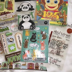 Zoo Animals Safari Scrapbooking stickers Lot