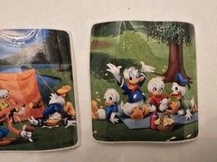 Vintage Smile Makers Sandylion Disney Stickers Lot of 5 2.5 x 2.5 Mickey Donald