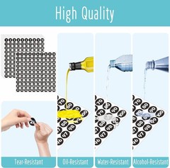 700 PCS Self-Adhesive Black Vinyl Number Labels 1-100 for Smart Organizing
