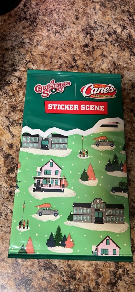 Raising Cane’s A Christmas Story Sticker Scene new sealed