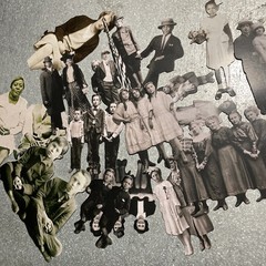 Tim Holtz Paper Dolls, Die Cut Vintage Photographic Images with plastic case