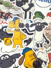 Shaun the Sheep #6, 16 pcs, stickers, Aardman, waterproof, kawaii, cute,