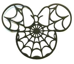 DISNEY HALLOWEEN MICKEY & MINNIE MOUSE, SPIDER, SKULLS, + (BLK, ORANGE, PURPL)