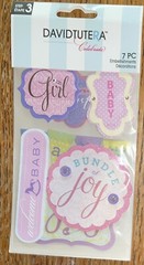 David Tutera Celebrate Baby It’s A Girl Welcome Bundle Joy 3 Steps Card Stickers