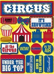 Reminisce Signature Series Dimensional Cardstock Stickers-Circus