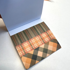 Fall Halloween Black Orange Plaid Washi Paper Sticker Strips Scrapbook Journals