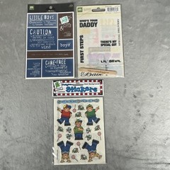 Lot of 26 Sheets Scrapbooking Stickers Baby Boy Girl School Birthday Sports