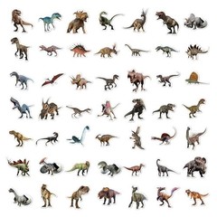 100pcs Jurassic Dinosaur Stickers Waterproof Vinyl Decals for Kids Laptop Bottle