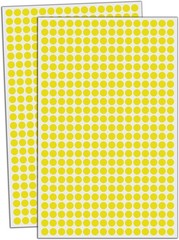 6000 Yellow Round Dot Stickers 1/4″ Self-Adhesive Labels