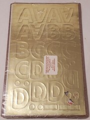 vtg 1988 Current Publishing Alphabet Stickers Gold unknown number sealed pack