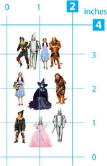 The Wizard of Oz Pack of 3 Sticker Half-Sheets for Crafts, Scrapbooking & Collec