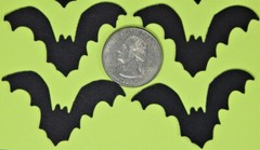100 Bat Die Cut Punchies, 5 Different Bats 20 Each, HEAVYWEIGHT Cardstock