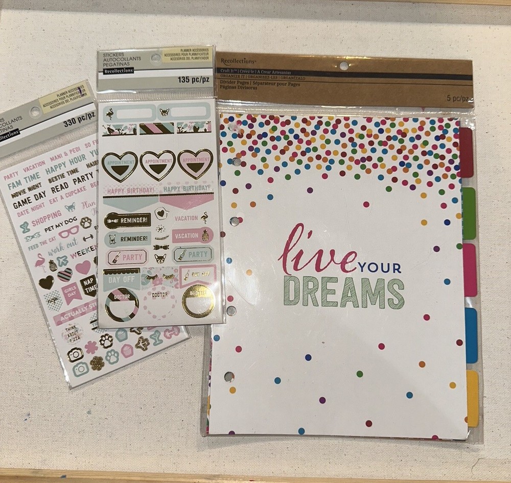 Recollections Divider Pages And Stickers For Planner