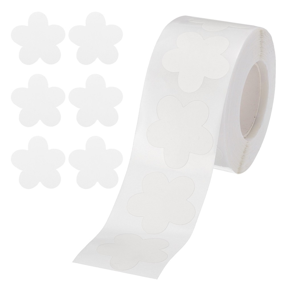 500 Pcs White Daisy Stickers 1 Inch Cute Flower Shaped Sticker Labels