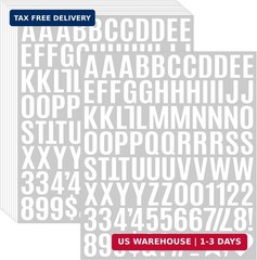 980 Pcs 1 Inch Vinyl Waterproof Letter Stickers,10 Sheets Self-Adhesive Alphabet