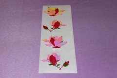 Mrs. Grossman’s RARE Long Strip of Vintage 1988 Opal Dark Pink Flower Stickers!
