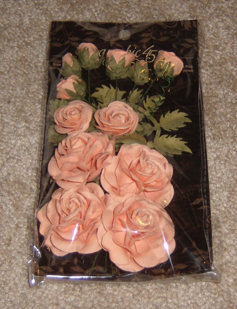 Graphic 45 Staples….Rose Bouquet Collection….Precious Pink. 15 pieces