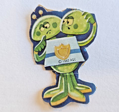 Vtg American Greetings Space Aliens Stickers 1982 AGC Trimmed Robot Earthling