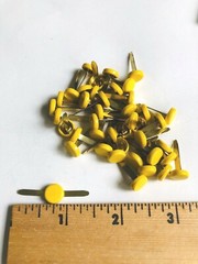 HyGlo Deco Fasteners – 3/8” Yellow Top Brads – 40 – NEW