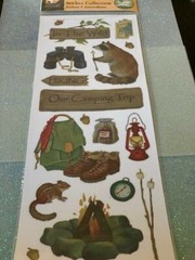 AMERICAN TRADITIONAL STICKER COLLECTION ‘WOODLANDS’ EARTHTONES CAMPING 16 PCS