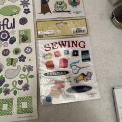 misc lot of 4 stickers, stickers for scap booking & arts and craft projects