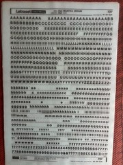 6 Letraset INSTANT LETTERING Transfer Letters 20pt-24pt Helvetica Medium 7