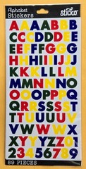 Alphabet (Numbers & Letters) Stickers/ Multi-Color/89 pieces