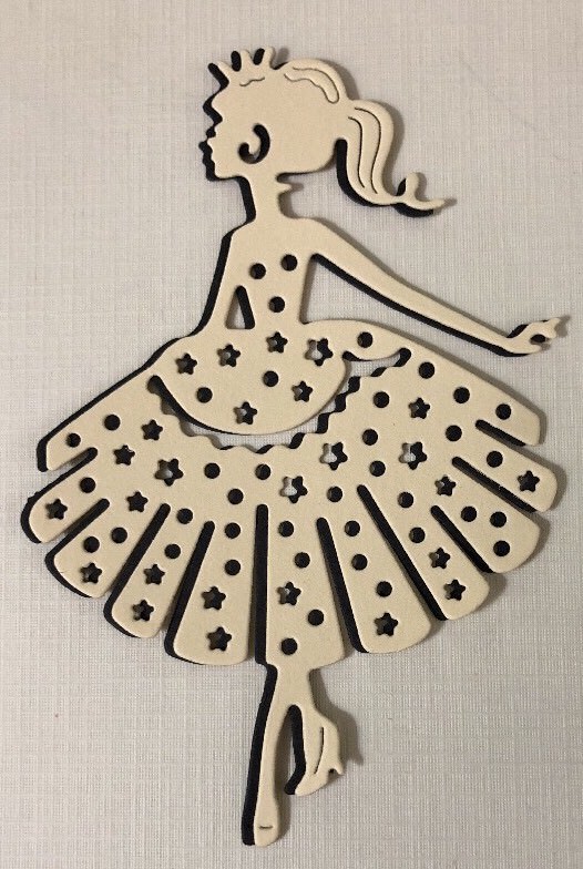 LITTLE PRINCESS Die-Cuts (3pc)Approx.3”x4-1/2”•Crown•Wedding•Bride•Castle•Dance