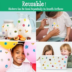 4000 Reusable Reward Stickers, Waterproof Tear~Resistant, 100 Sheets