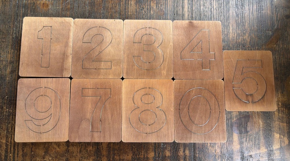 Ellison 4” Block Numbers DieCuts Lot Of (9) 5”X6”
