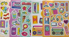 Retro kawaii Sticker bundle cat dog food dessert alien space shooting star peace