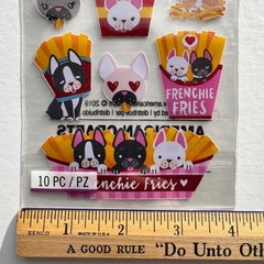 Sticko Stickers FRENCHIE FRIES Scrapbooking EK Success 10 Pieces 52-01645