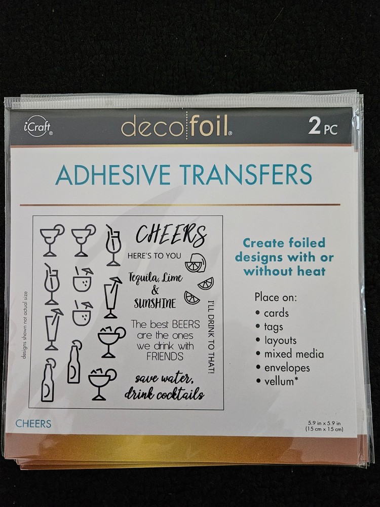 ICRAFT DECO FOIL ADHESIVE TRANSFERS (YOU CHOOSE)