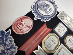 Anna Griffin Toile Stickers and Sentiments RARE