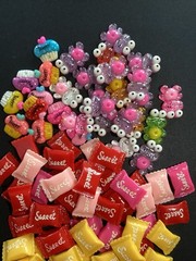 Crafting Scrapbooking Flat Back Embellishments Mixed Lot Frog Strawberry Candy