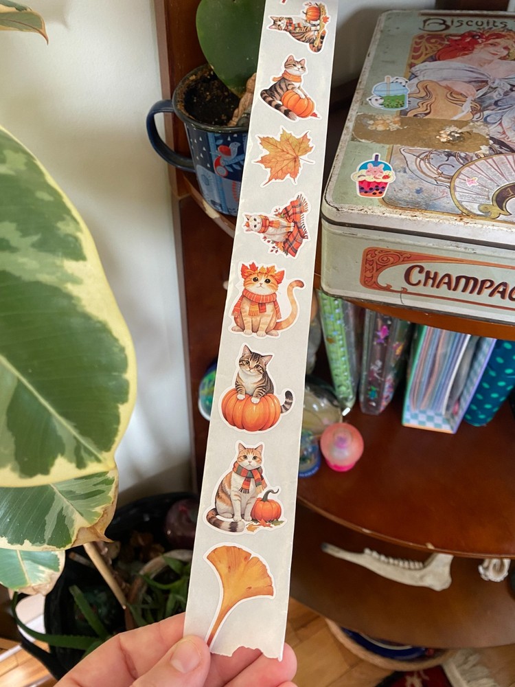 Retro Stickers Off The Roll: Fall, Christmas, Winter, + Halloween: You Choose!