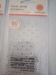 Martha Stewart EK Success Dimensional White Pearl + Clear Rhinestone Stickers