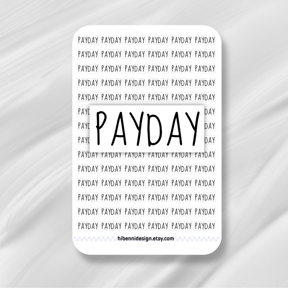 Payday planner stickers | finance tracker | bullet journaling | .5″ wide