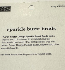 Karen Foster Sparkle Burst Brads Holly Berries 01849 Scrapbook Lot of 2 NEW READ